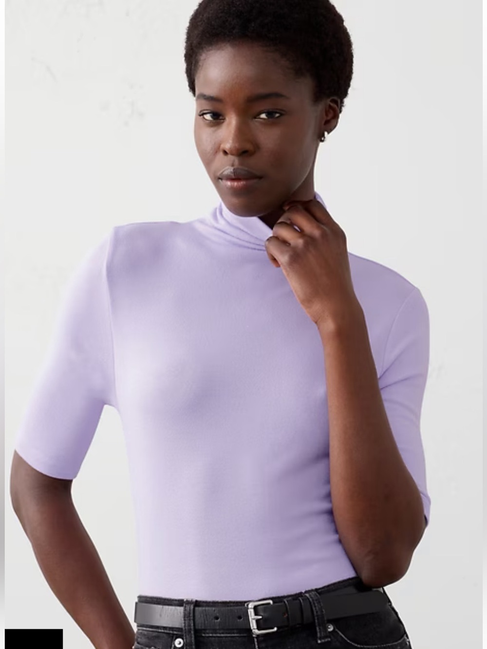 NWT Banana Republic Soft Luxe Turtleneck Top - Lilac Sea, Medium